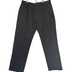 Tommy Bahama Silk Cotton Blend Flat Front Casual Work Trouser Pants Men 38 Black